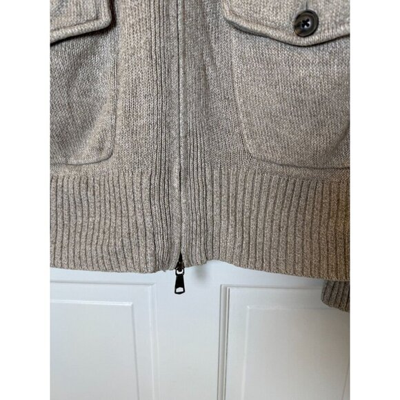 Banana Republic Men's Full Zip Tan Sweater Size L - Picture 3 of 11